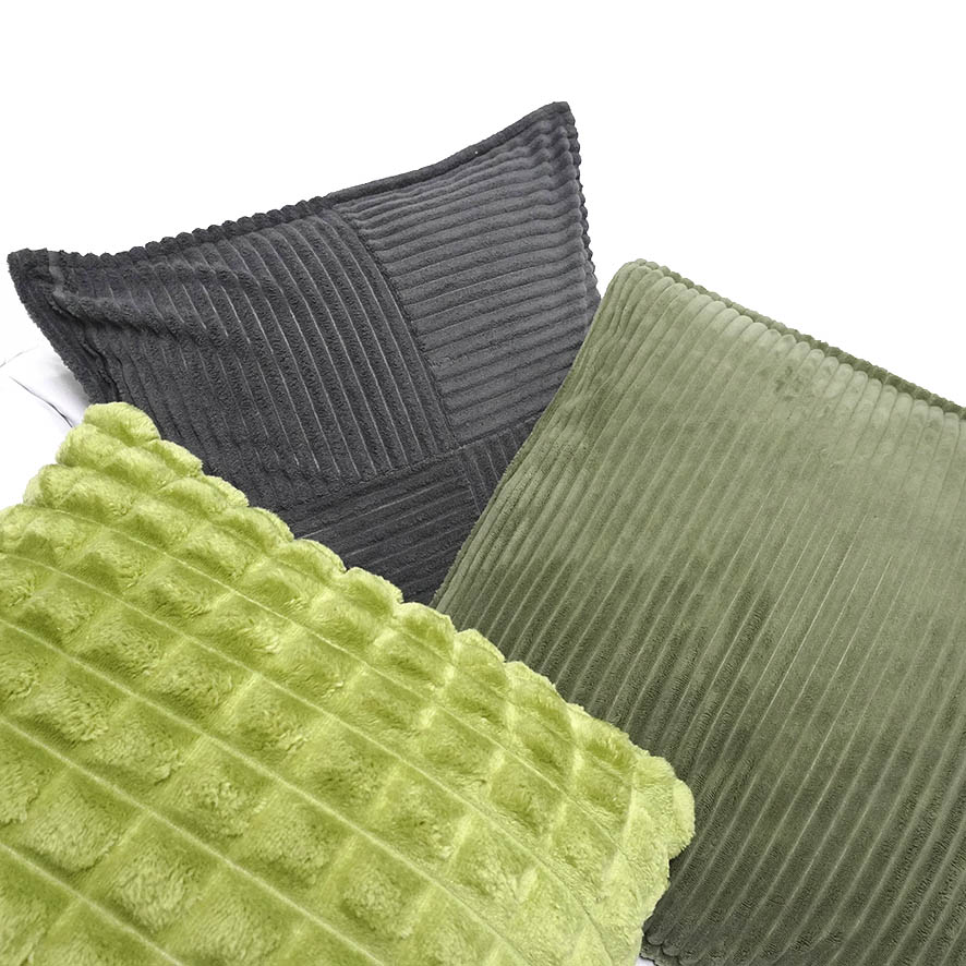 Solid Stripes Flannel Cushion Cover