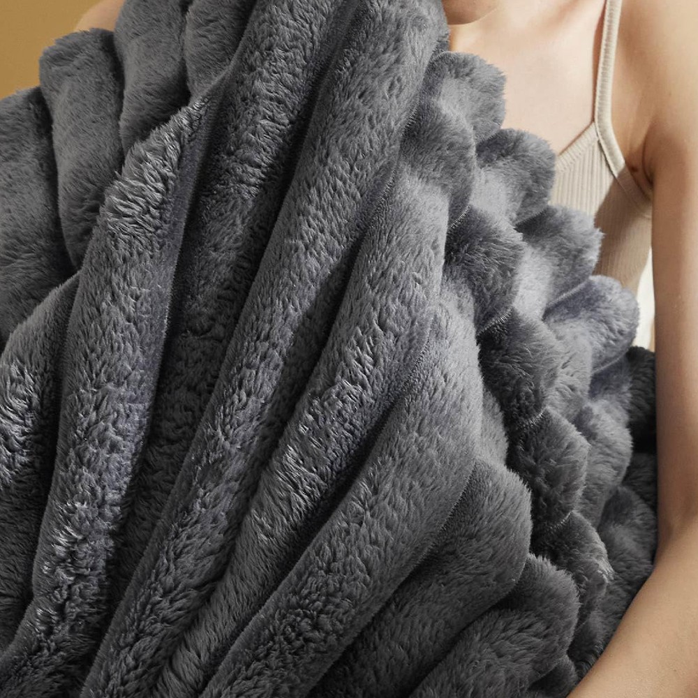 Strip Jacquard fleece Blanket
