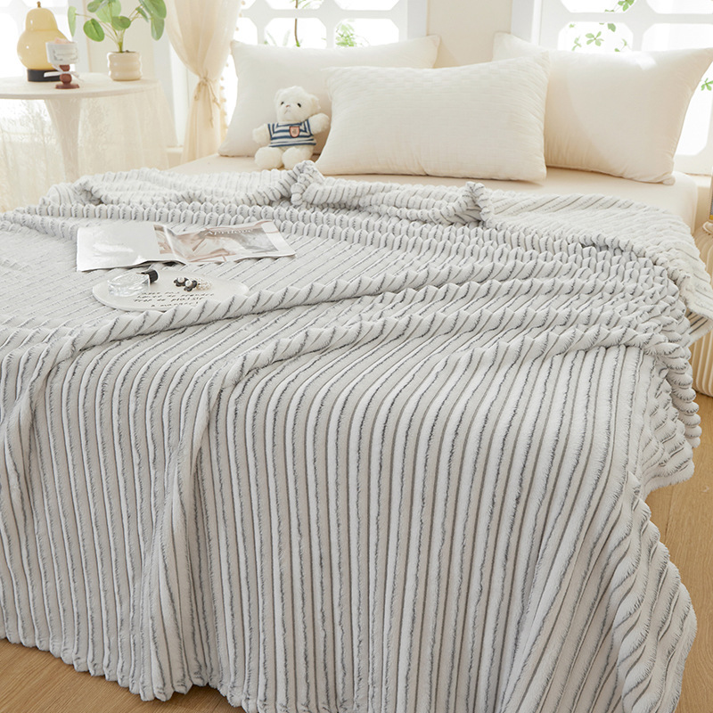 strip flannel blanket