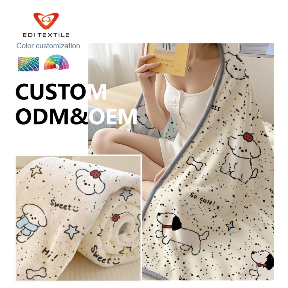 wholesale cationic dyed fleece anti pilling thick warm throw blanket custom oem odm for supermarket wholesaler-7