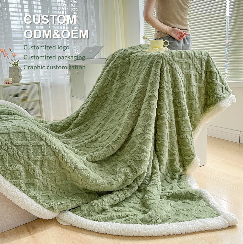eco friendly wholesale printed plaid cheap fleece super luxury soft custom logo blankets for airline airplane flight blanket-6