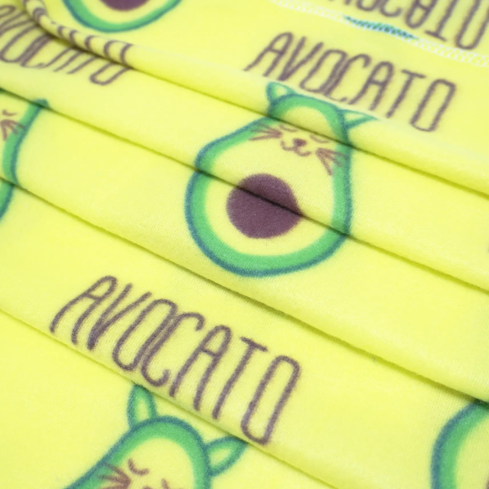 Cartoon Avocado Printing Polar Fleece Blanket manufacture