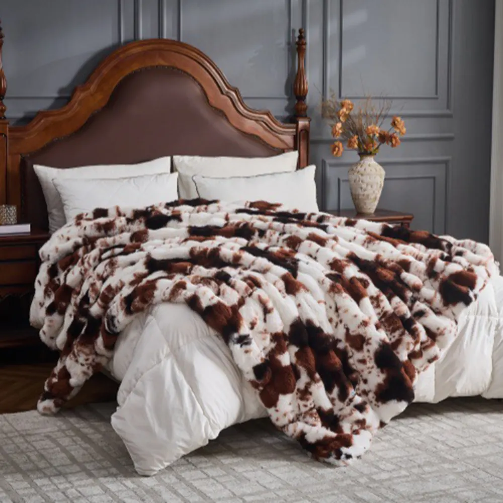 print rabbit fleece blanket