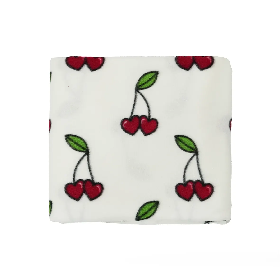 Cherry Printed Polar Fleece Fabric