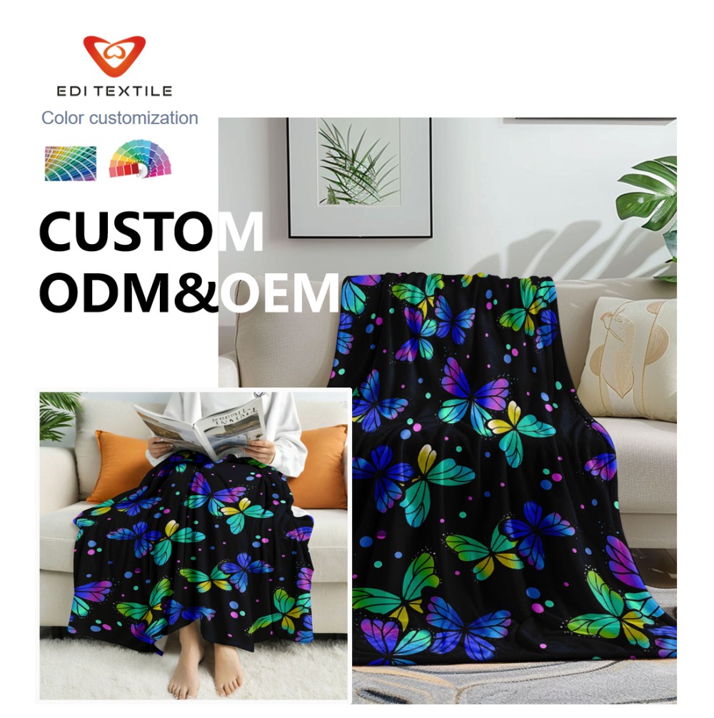 thick warm custom double layer plaid flannel sherpa blanket for importers supermarkets and home textile wholesalers-6