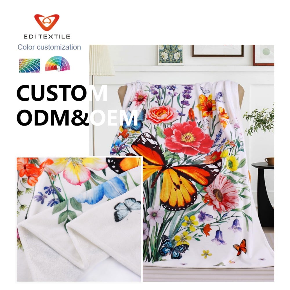 factory direct wholesale camo pattern durable anti pilling classic camouflage print polar fleece throw blanket for wholesaler-2