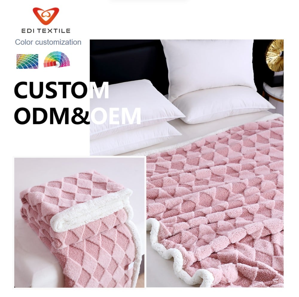 custom bright pink shaggy pv fleece throw blanket ultra fluffy cloud like fuzzy cozy warm blanket for couch sofa girls bedroom kids nursery bed-6