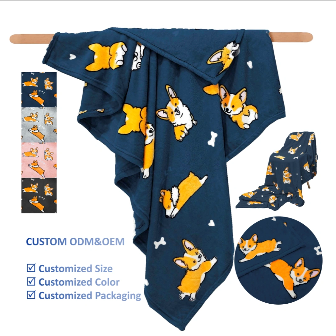 high quality custom airplane blanket 80 cotton 20 polyester breathable lightweight airplane throw-3