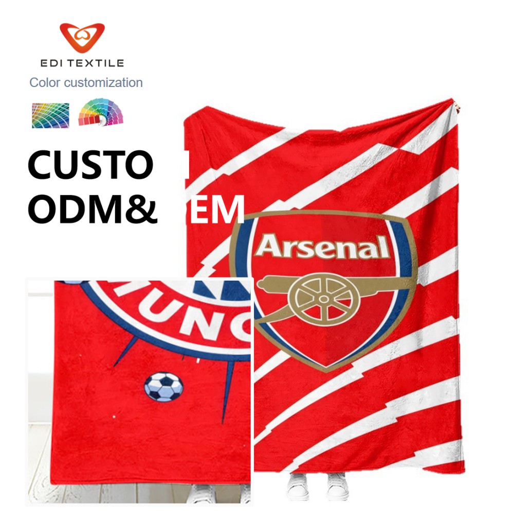 custom solid blue color dyed flannel throw blanket for mass supermarkets and home textile wholesalers-4