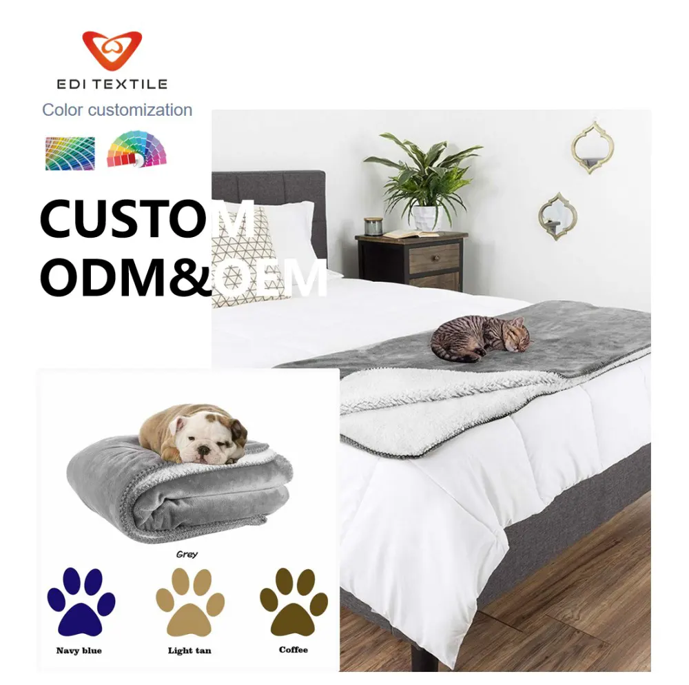 custom solid beige piece dyed flannel blanket for wholesalers chain supermarkets and global importers-7