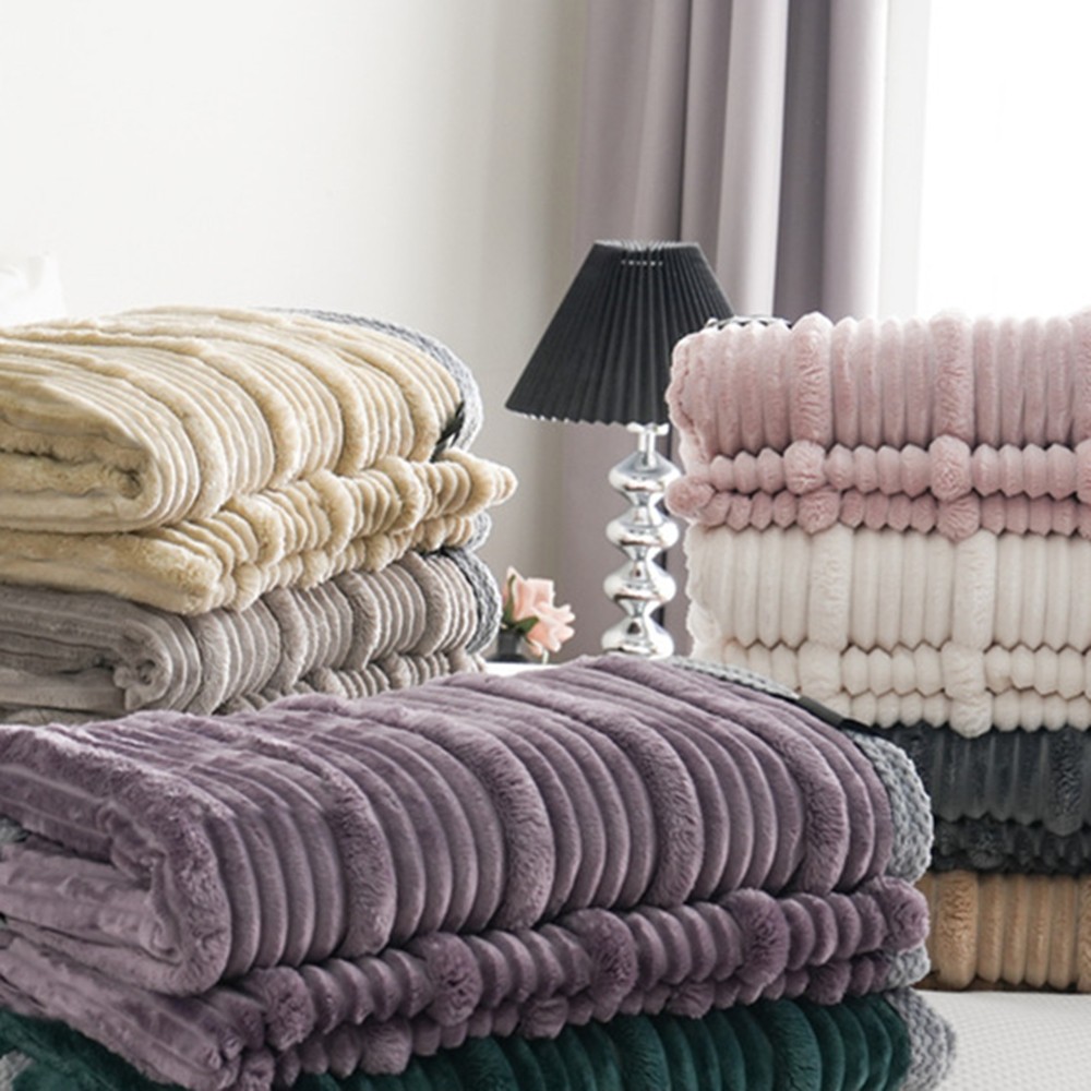 strip flannel blanket