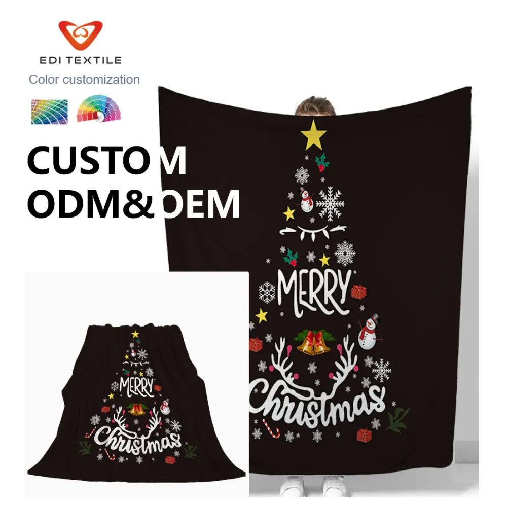 custome color dyed flannel blanket for wholesaler and chain supermarkets-5