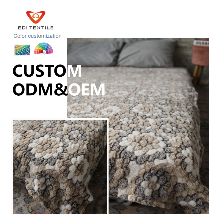 custome color dyed flannel blanket for wholesaler and chain supermarkets-2