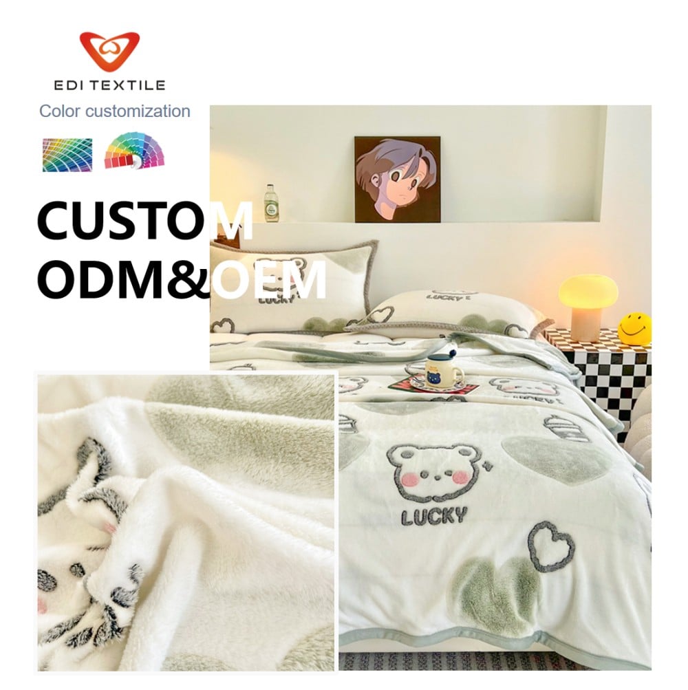 customizable pattern color size checkered printed sherpa blanket for b2b bulk orders-4