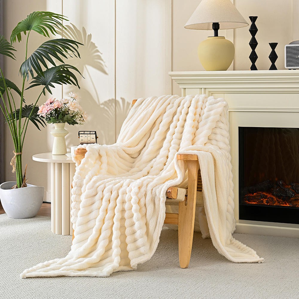strip flannel blanket