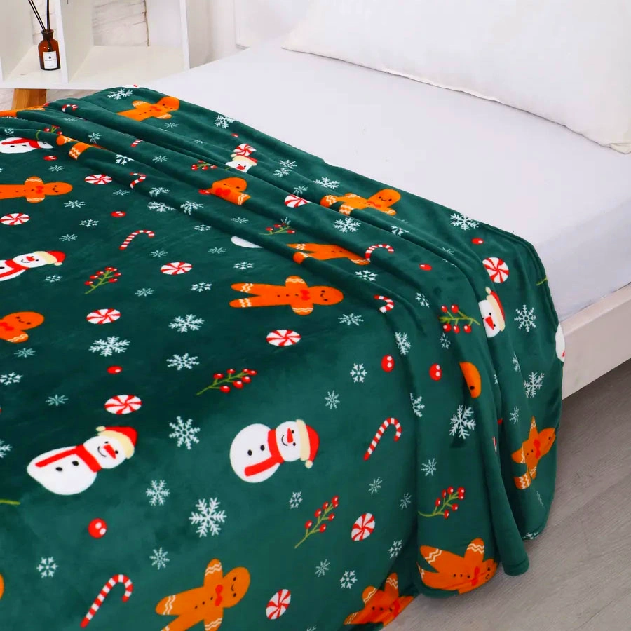 christmas elements printed flannel fabric-5