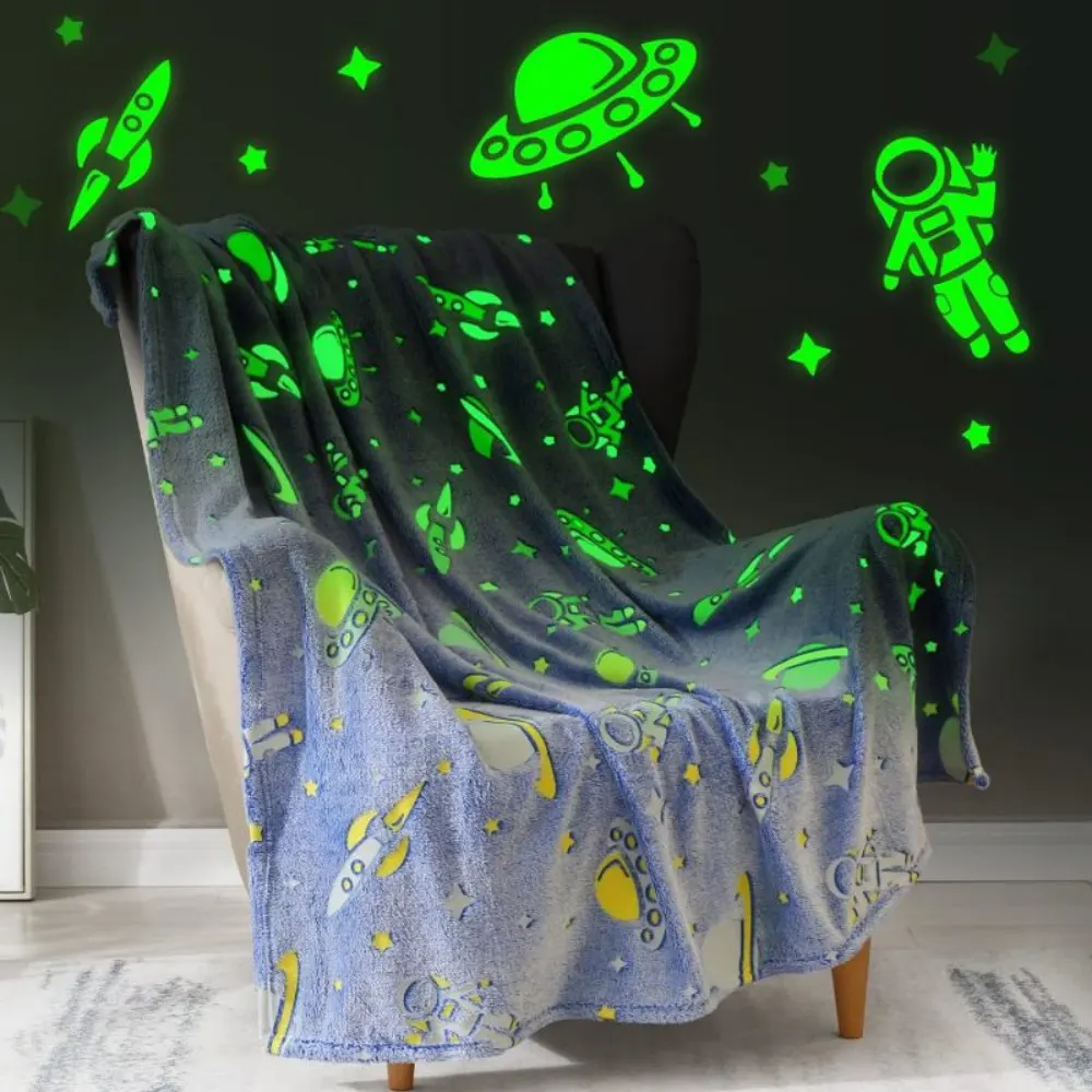 glow in the dark flannel blanket