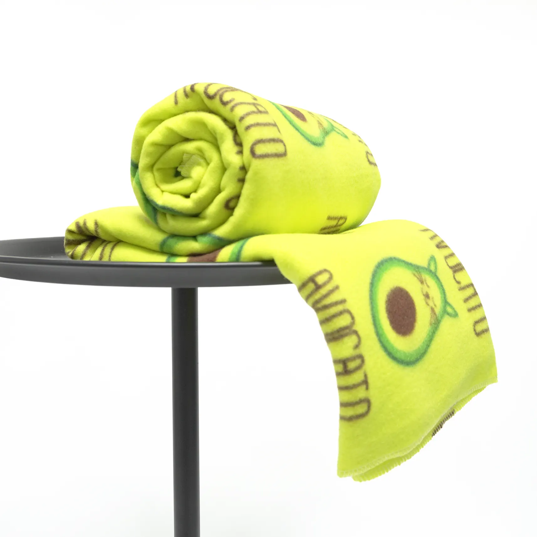 Cartoon Avocado Printing Polar Fleece Blanket details