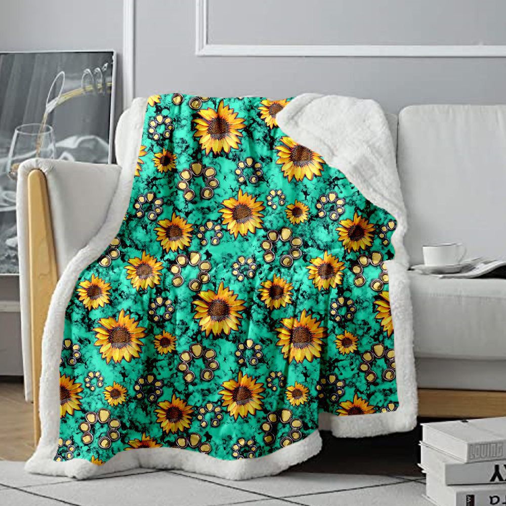 double layer flannel and sherpa blanket