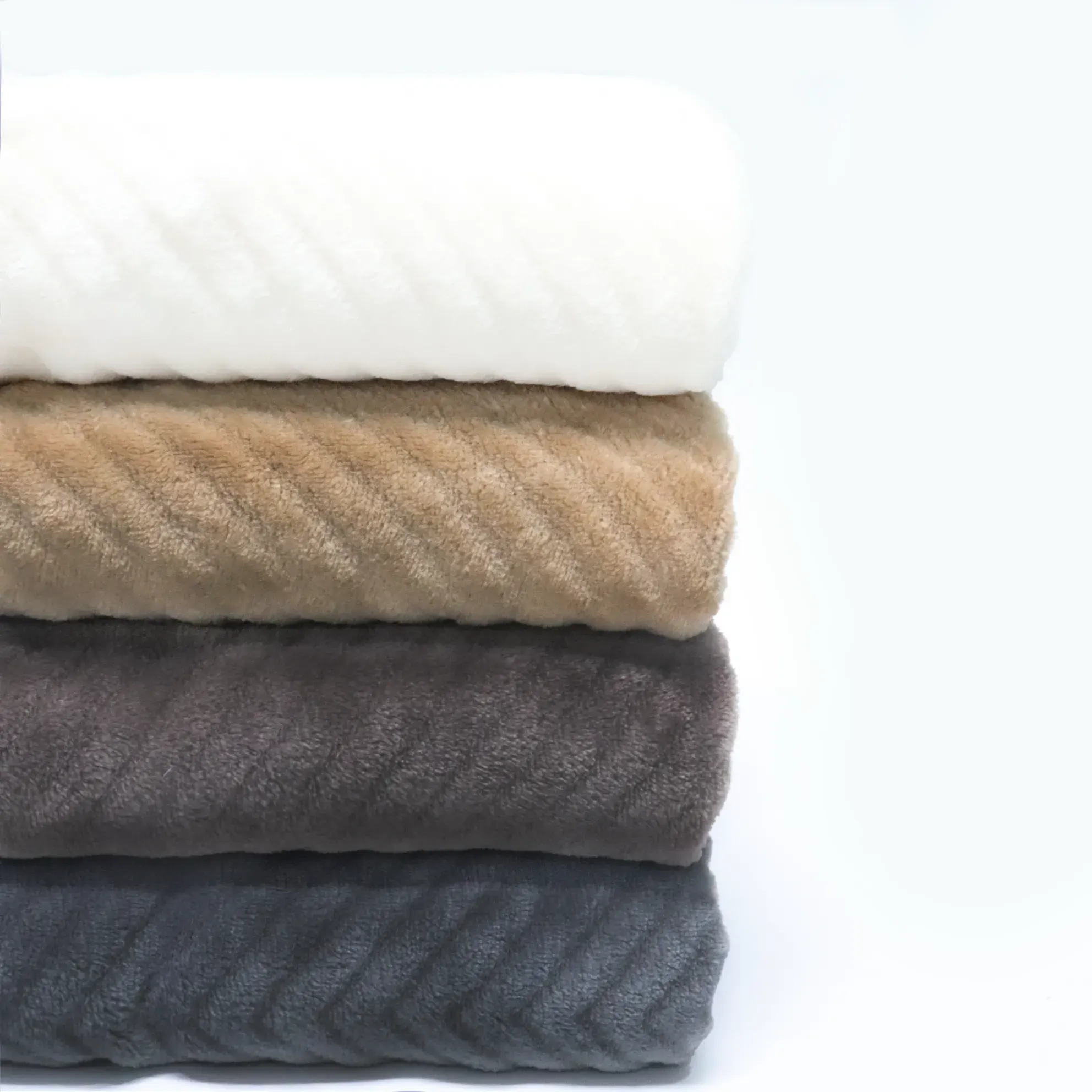 factory direct wholesale vertical ribbed striped flannel 2 in 1 foldable travel blanket for airplane supermarket-0