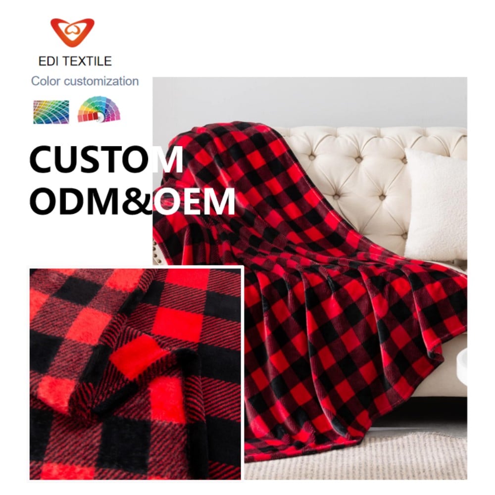 white solid color dyeing polar fleece blanket-6