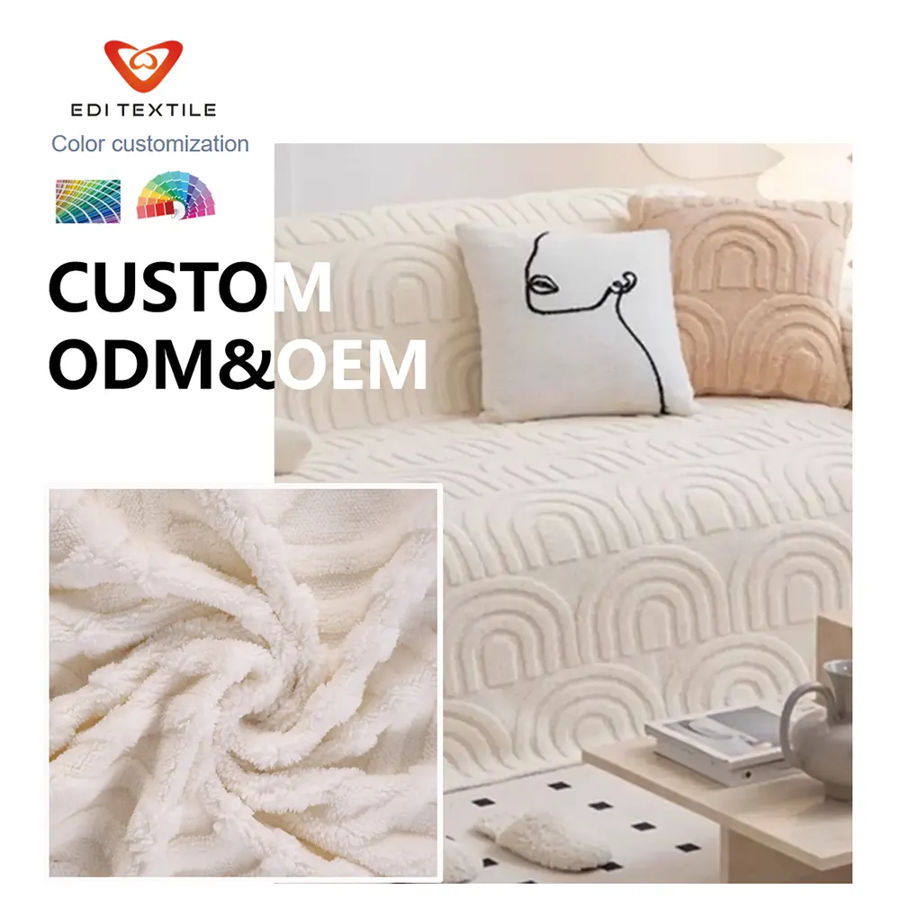Factory Direct Wholesale Cream Ivory Cable Knit Jacquard Reversible Sherpa Fleece Throw Blanket for Global High-End Home Textile Wholesaler