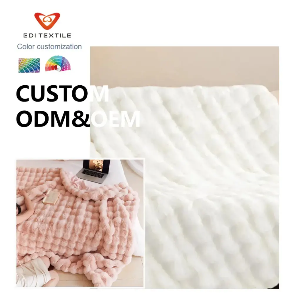 geometric jacquard sherpa fleece blanket fabric anti pilling thick fluffy textured plush textile for throw blanket sofa cover home textile -7