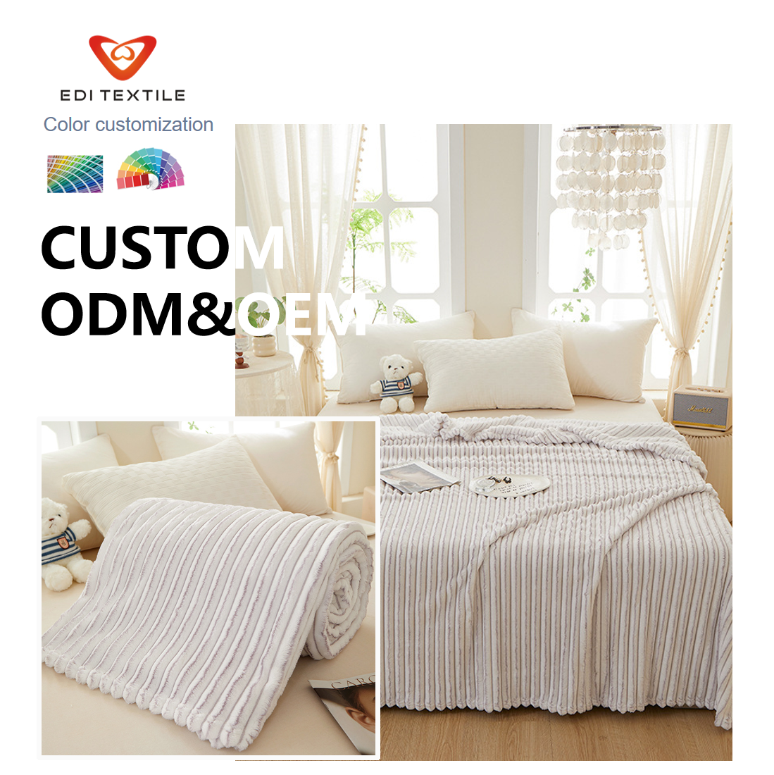 solid color dyed flannel blanket for wholesaler for wholesalers chain supermarkets  global importers-6