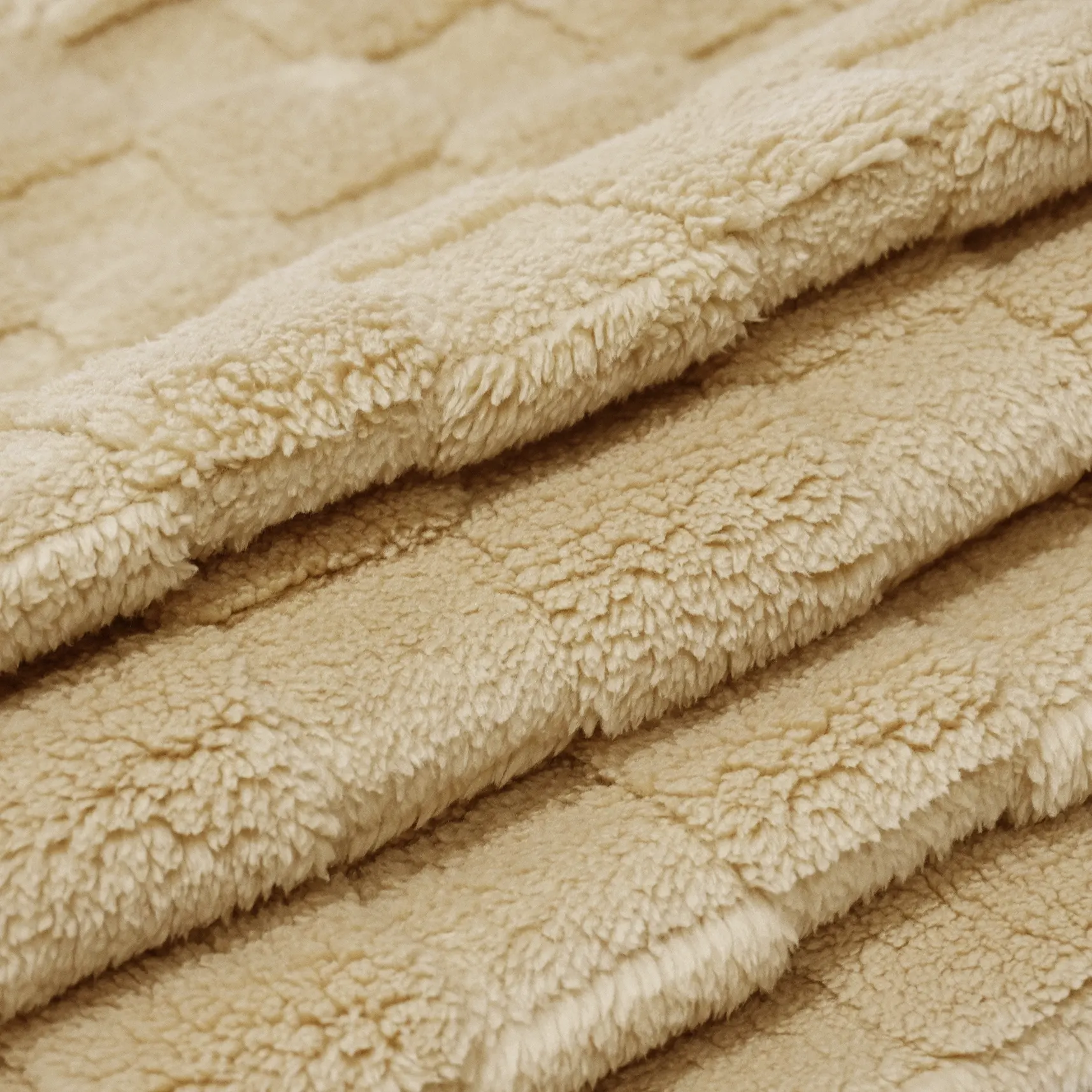 Camel Checkerboard Jacquard Sherpa Fleece Blanket factory