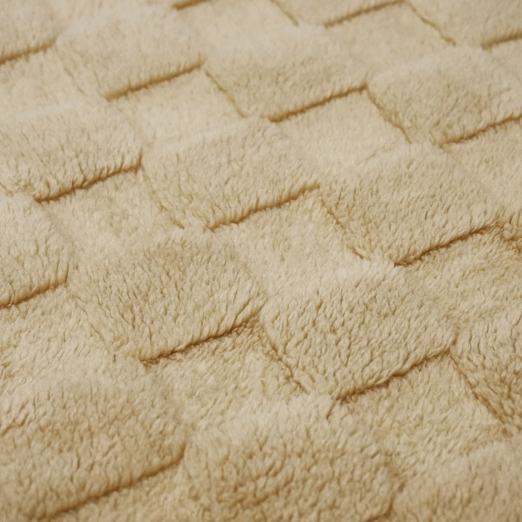 Camel Checkerboard Jacquard Sherpa Fleece Blanket factory