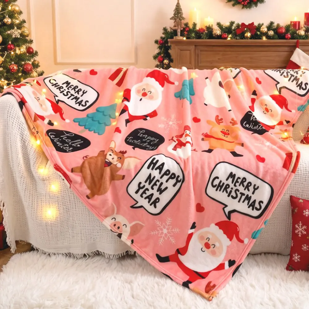 Christams print flannel blanket