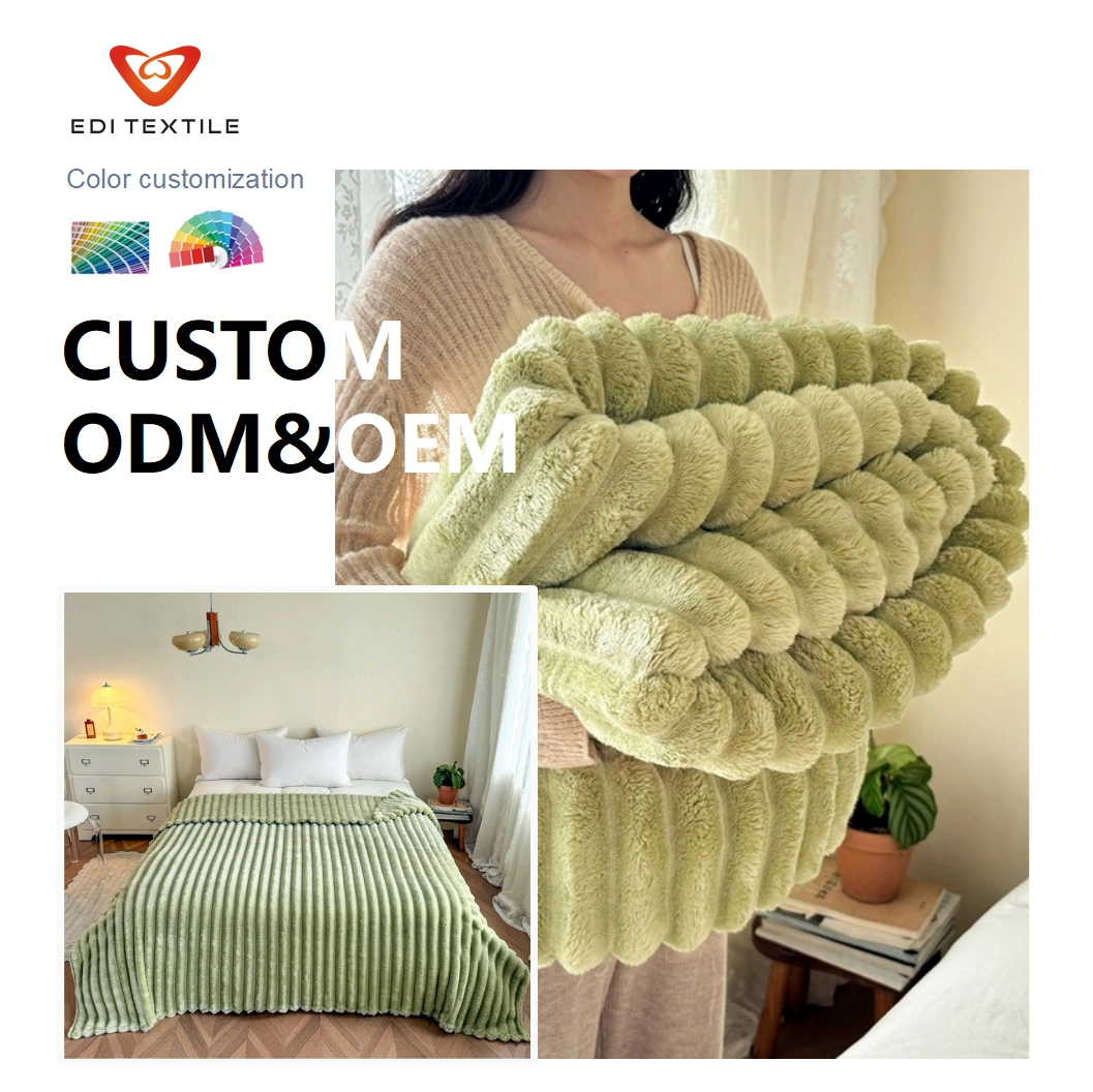 geometric jacquard sherpa fleece blanket fabric anti pilling thick fluffy textured plush textile for throw blanket sofa cover home textile -2