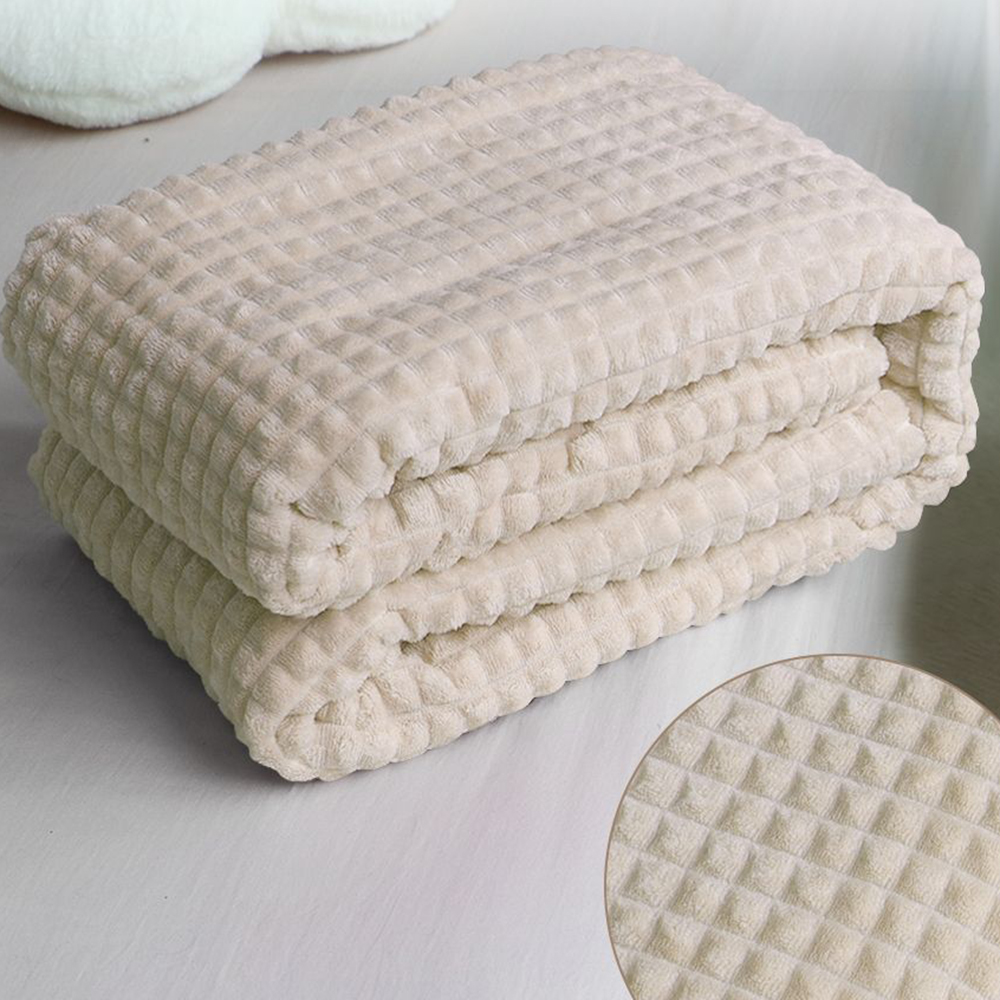 strip jacquard flannel with cutting 