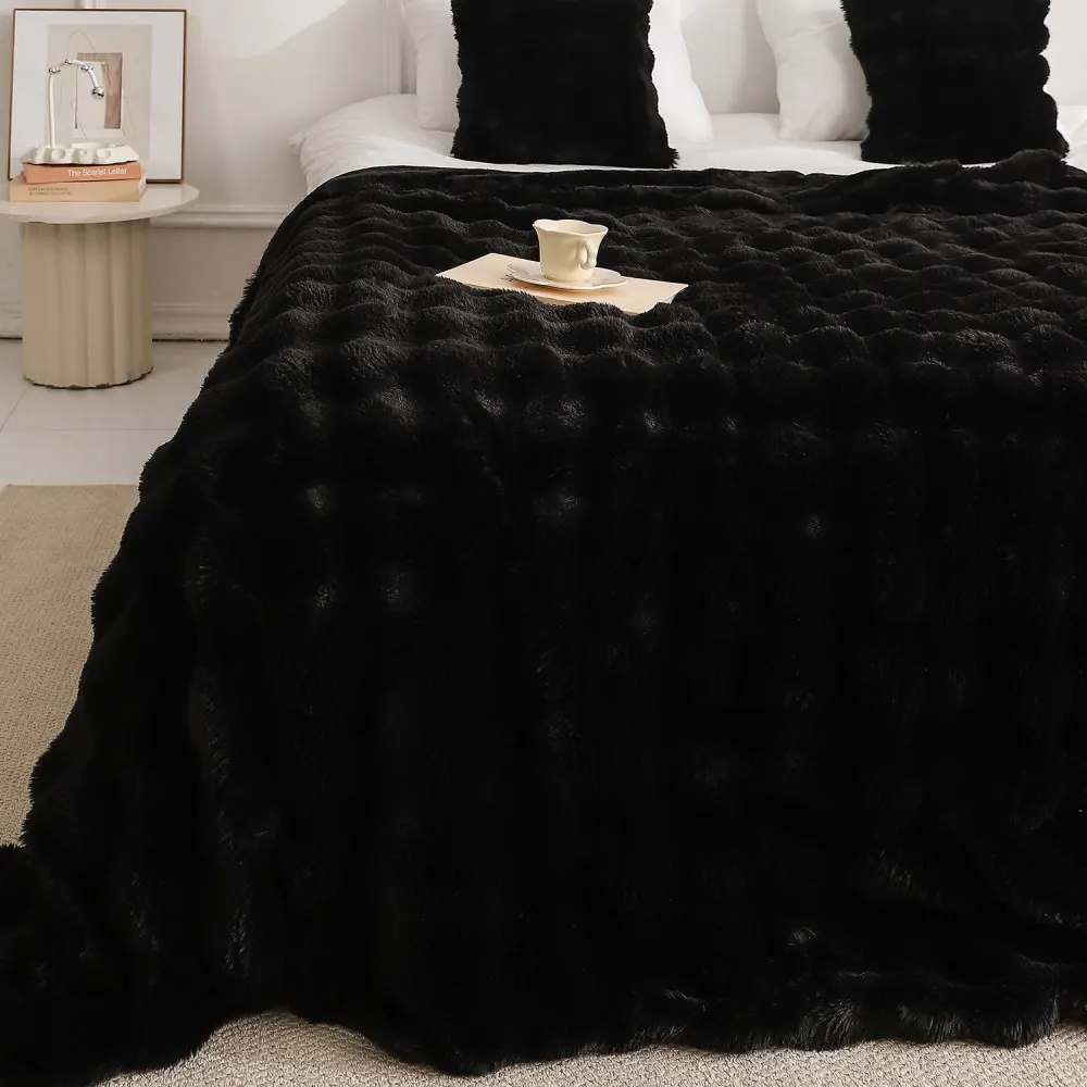 bubble rabbit flu flannel blanket
