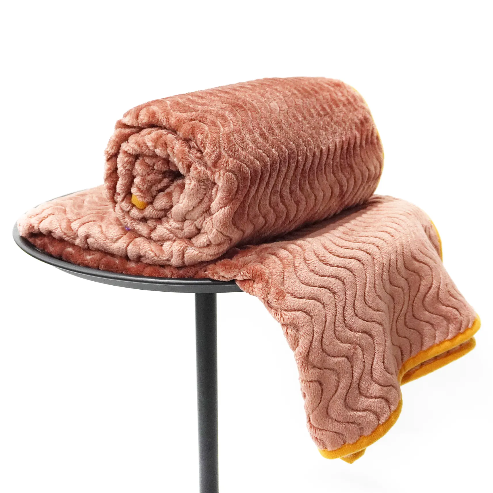 Waves Pattern Jacquard Flannel Blanket details