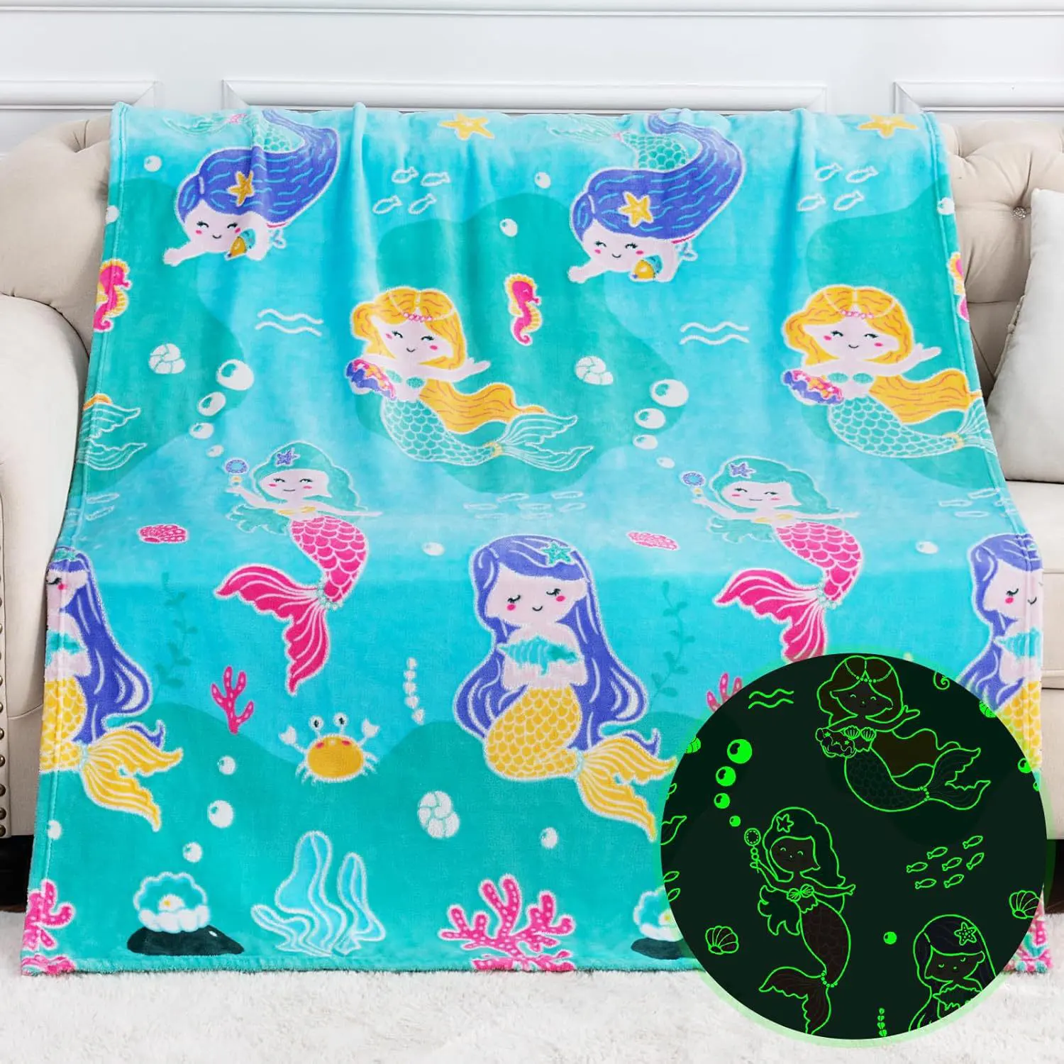 glow in the dark flannel blanket