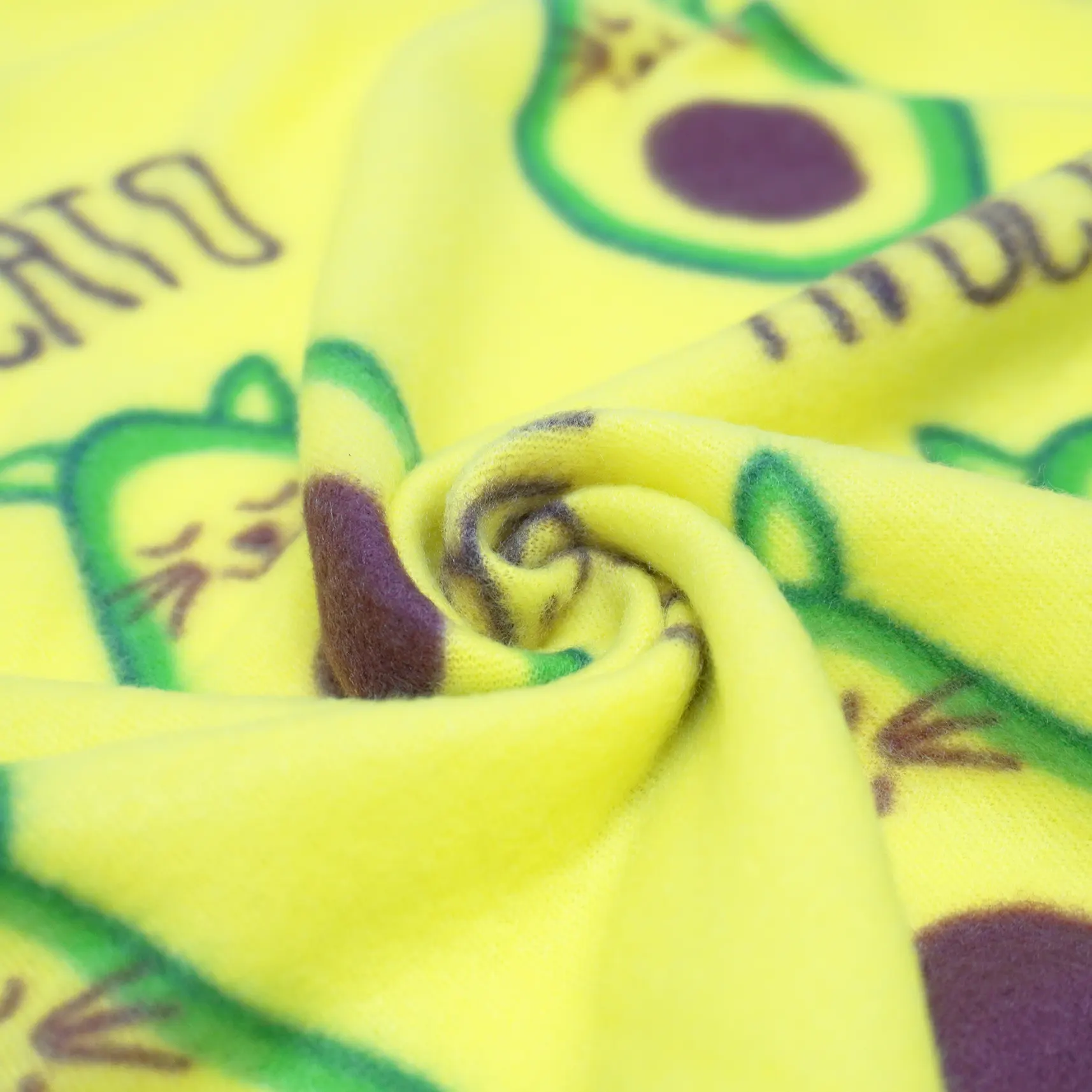 Cartoon Avocado Printing Polar Fleece Blanket supplier