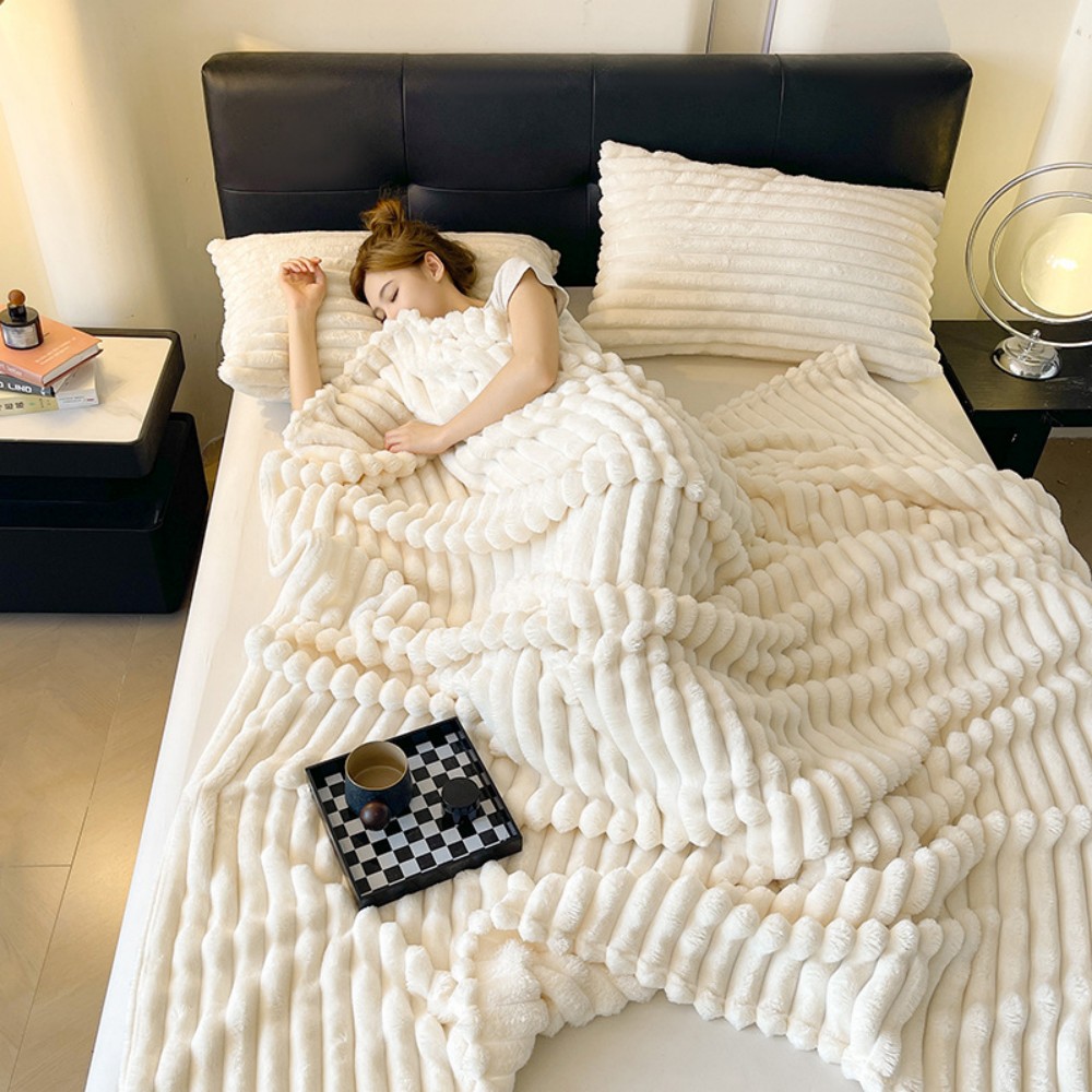 strip flannel blanket