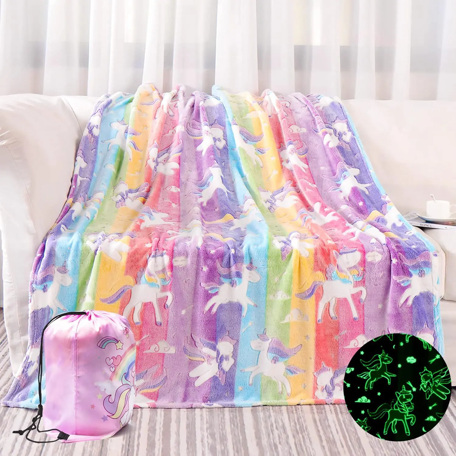 glow in the dark flannel blanket