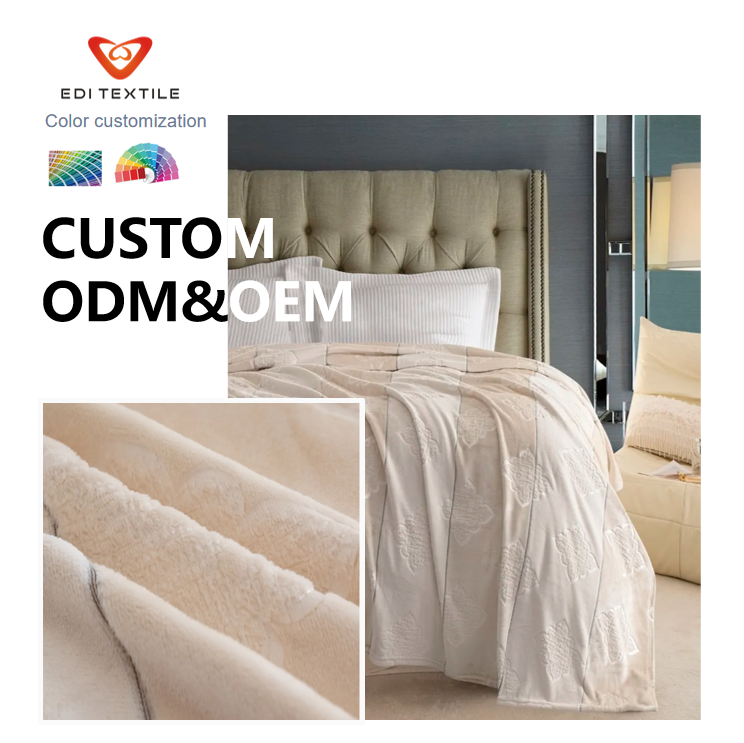 factory direct supply 3d geometric diamond jacquard double layer flannel sherpa throw blanket thick warm tufted textured plush fleece blanket with sherpa reverse for bedroom sofa luxury home decor-3