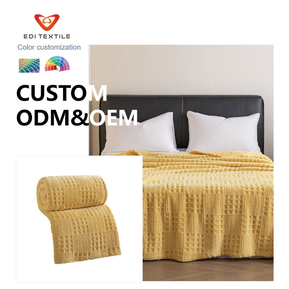 custom oem odm bulk premium home textile pv fleece throw blanket decorative blanket for sofa bedroom modern luxury home decor -4