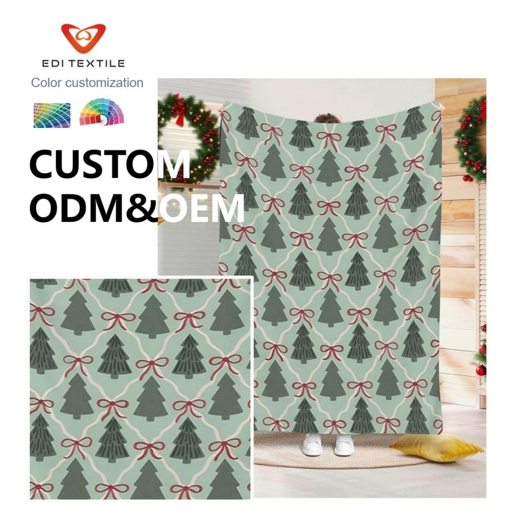 factory direct wholesale black white abstract floral cationic dyed jacquard sherpa fleece throw thick blanket for b2b wholesaler -5
