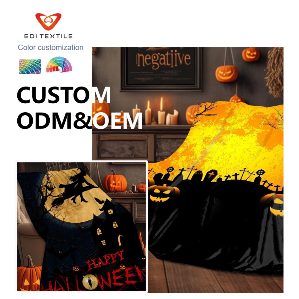 custom embossed printed flannel blanket for wholesalers and chain supermarkets -5