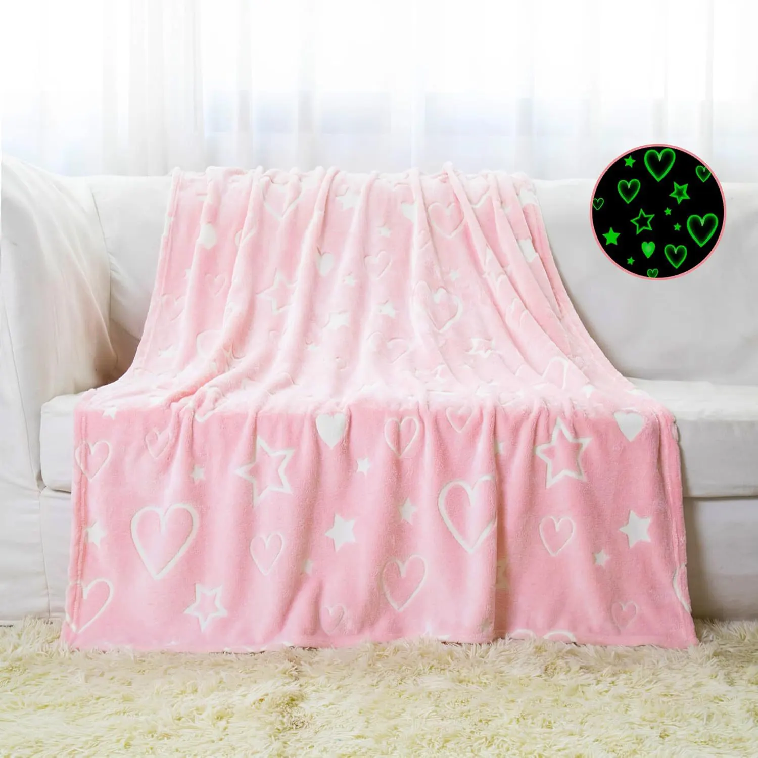 glow in the dark flannel blanket