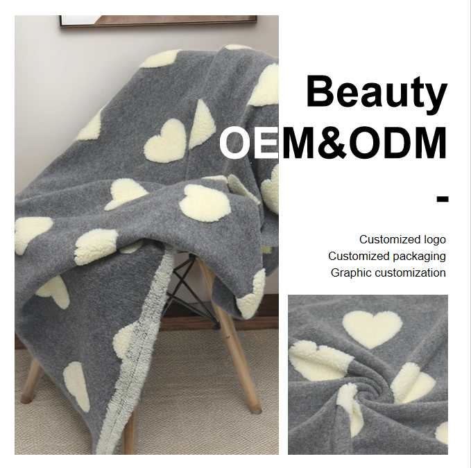 Eco-Friendly Back-Blown Jacquard Lamb Wool Fabric Super Soft Comfortable Korean Knitted
