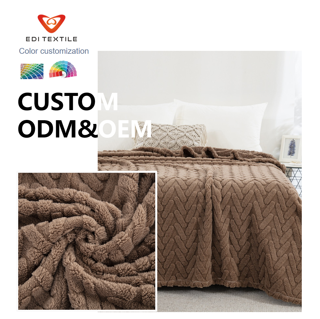 factory direct wholesale jacquard sherpa fleece throw blanket premium anti pilling thick warm plush blanket for chain supermarket home textile-7