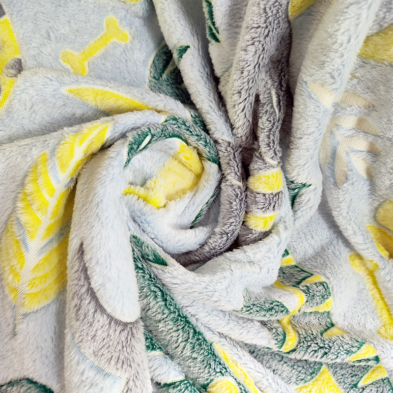 Selimut Flanel Bercahaya dalam Gelap Kustom ODM/OEM – Motif Dinosaurus, Warna Dapat Disesuaikan, Lembut & Nyaman untuk Pedagang Eceran, Importir, dan Superstore dalam Grosir Massal