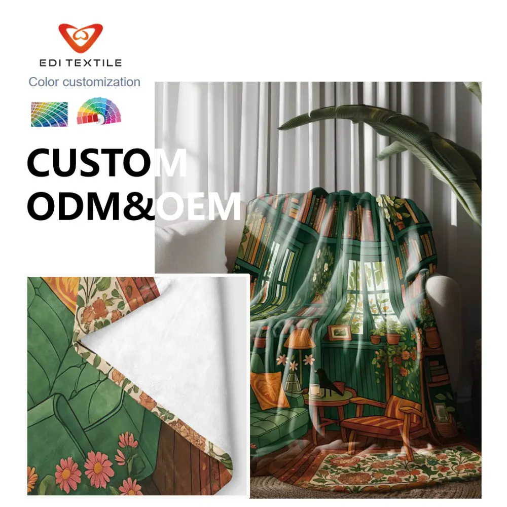  odm oem custom panda printed flannel blanket service for wholesalers chain supermarkets  global importers-7