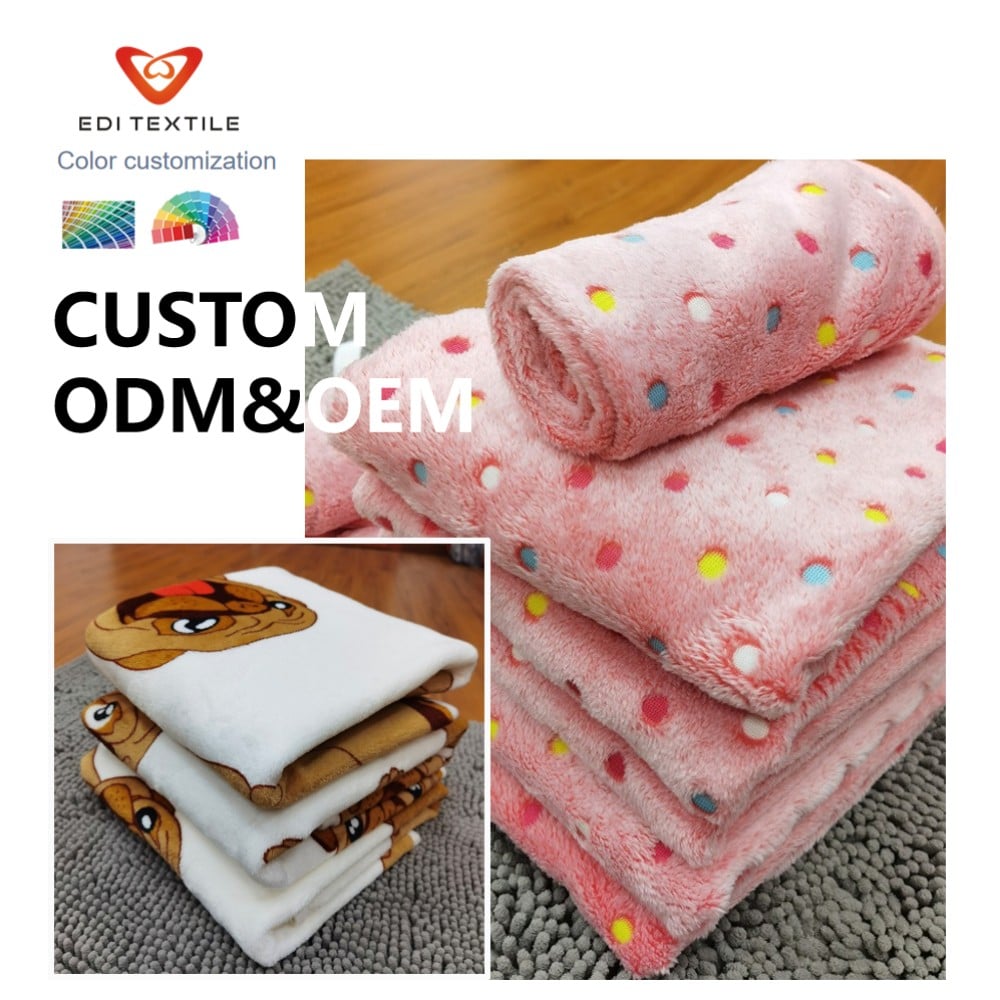 custom gold foil printed flannel blanketfor wholesalers and big supermarkets-6