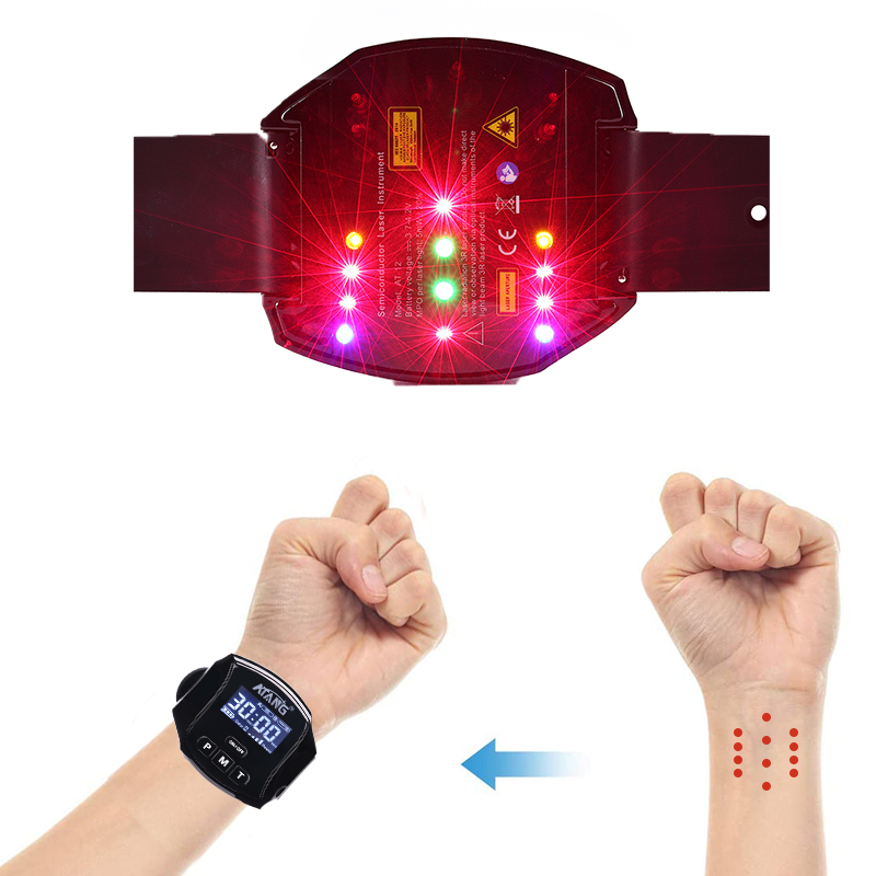 Blood Pressure & Sugar Balancing Device for Elderly Daily Health Auxiliary LLLT 650nm Laser Watch
